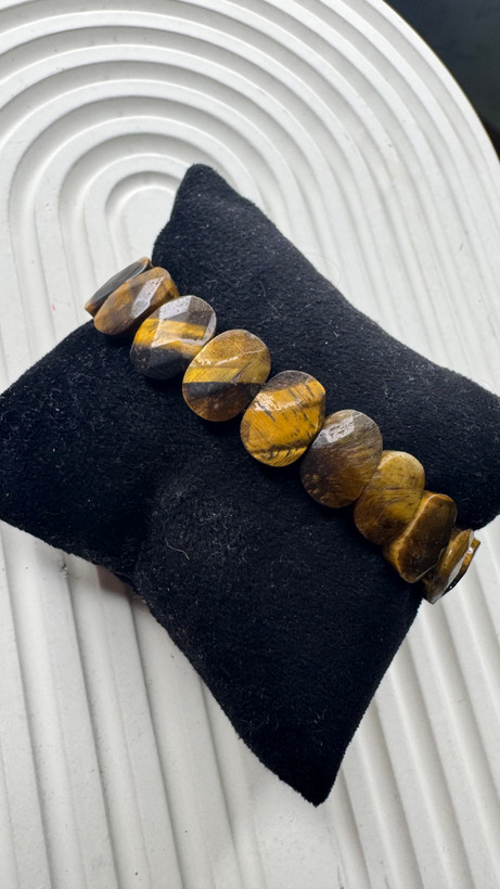 دستبند چشم ببر پهن تراش